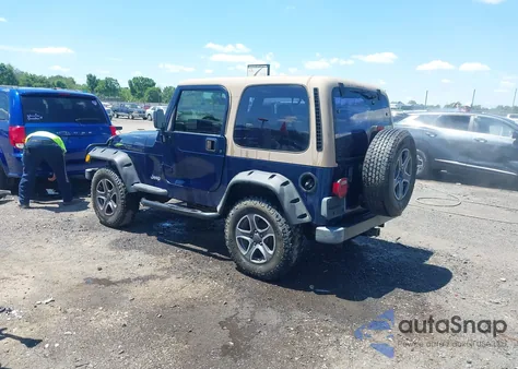 2001 Jeep Wrangler Se из США, поврежденный, VIN 1J4FA29P01P344644